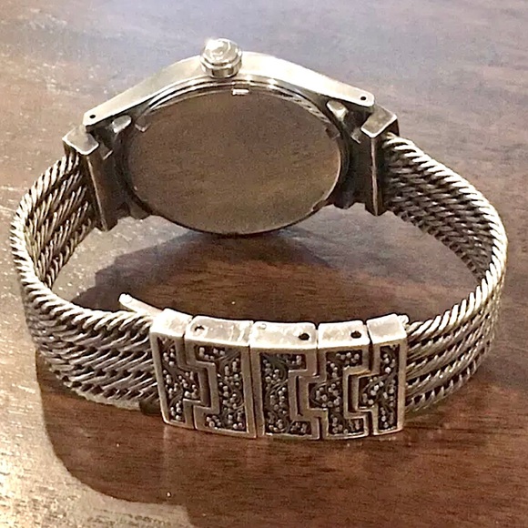 LOIS HILL Round Face Watch Sterling Silver Band Pink Face - Picture 13 of 16